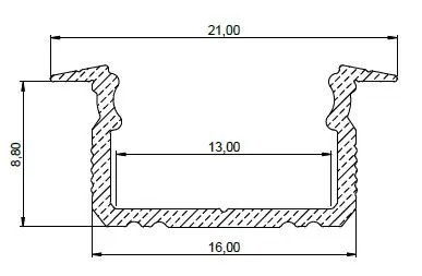 LED-profiili Etman DUCT UPPO 9MM VAL SET
