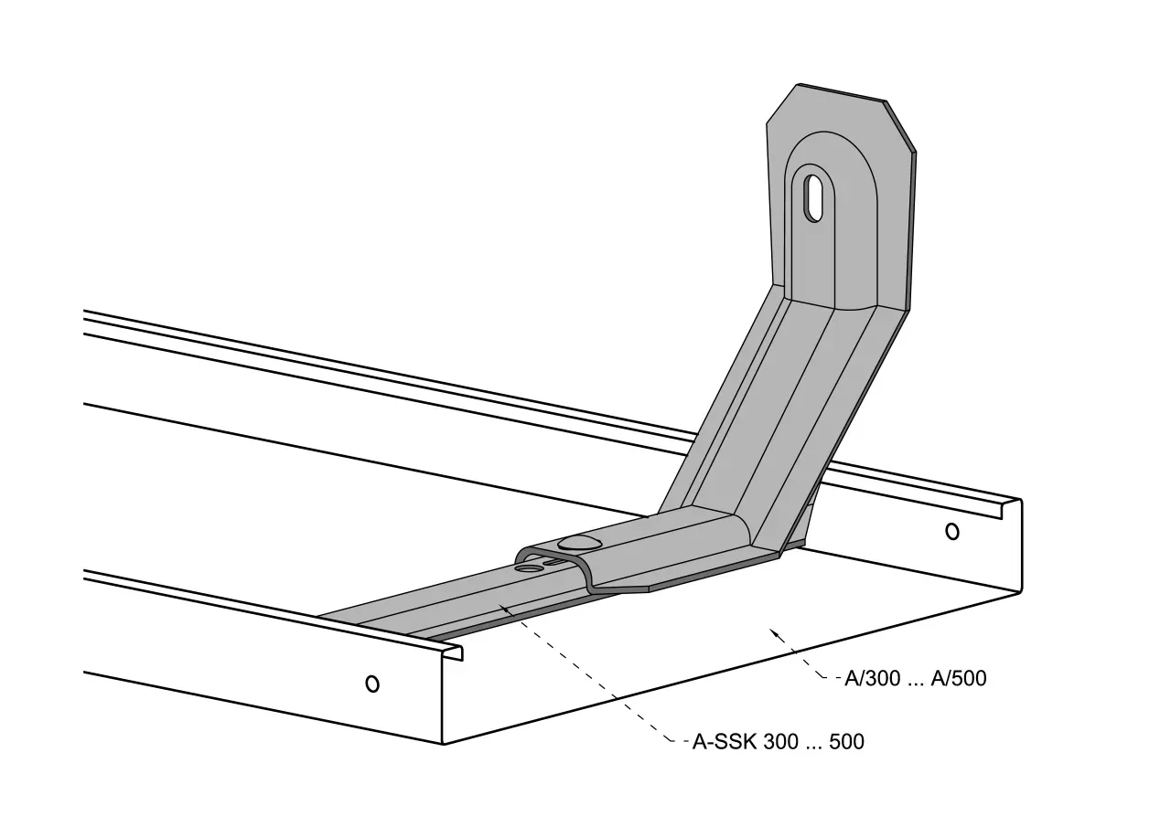 Seinäkannake SKT A-SSK/500 zn Fe  SS