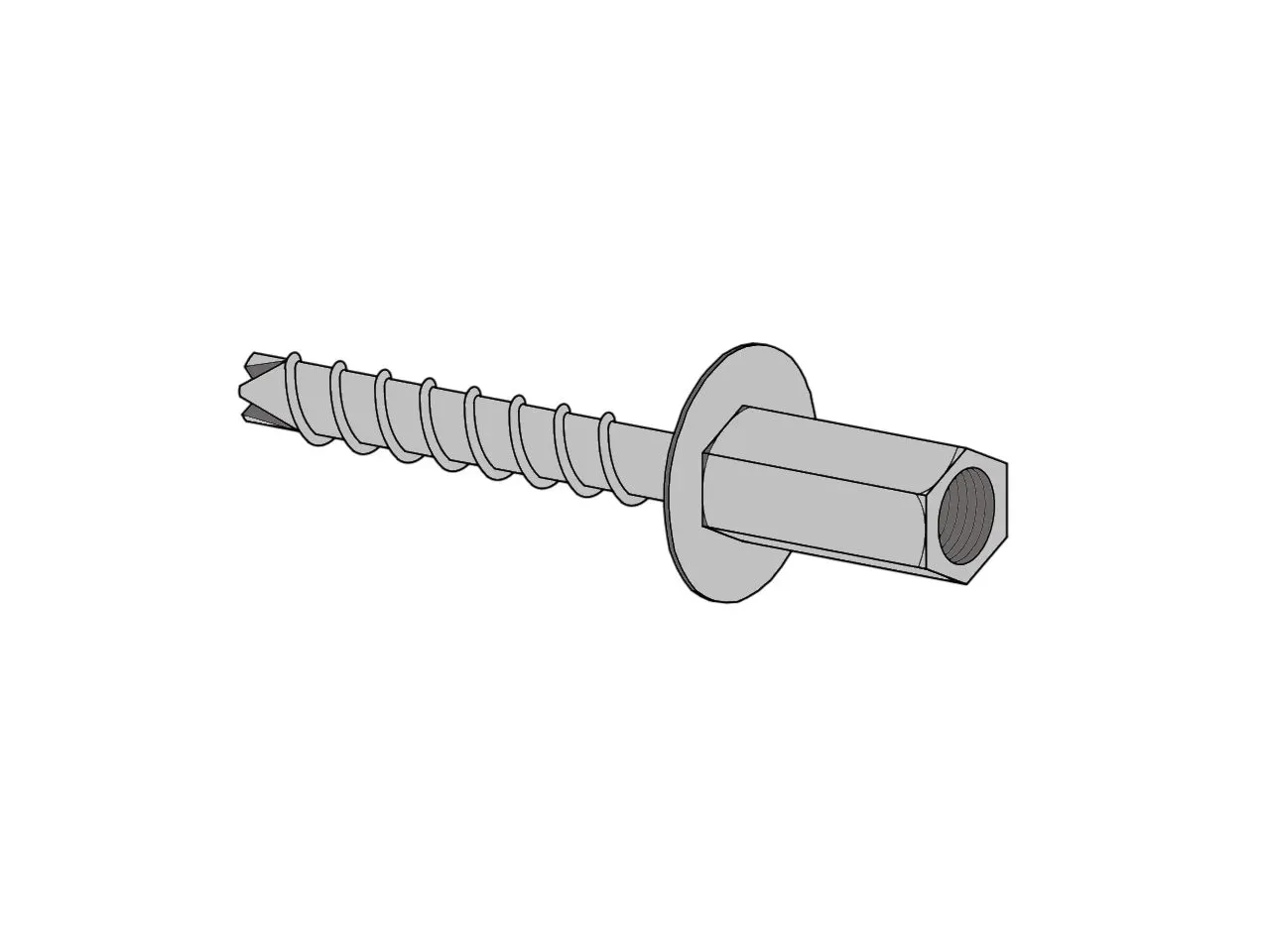 Kiinnitystarvike SKT Bet. 6X55 sisäkierre M8/M10 100kpl
