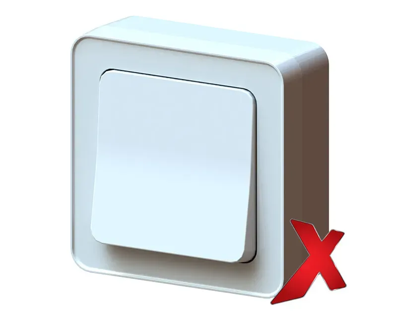 Kytkin Etman DesignX 6/16AX/250V/IP21 PPJ 2X VAL