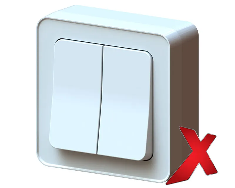 Kytkin Etman DesignX 5/16AX/250V/IP21 PPJ 2X VAL