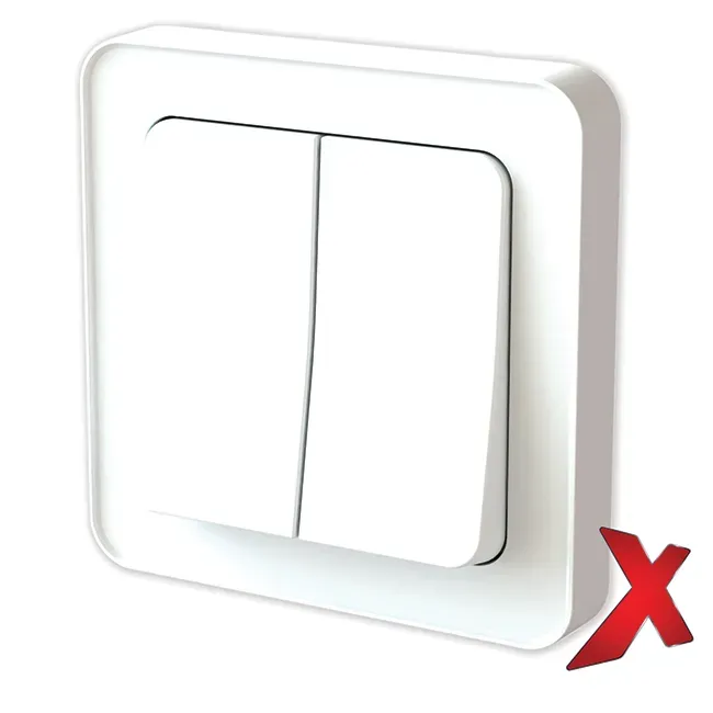 Kytkin Etman DesignX 6+6/16AX/250V/IP21 UPJ 2X VAL