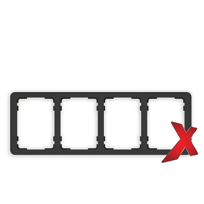 Peitelevy Etman DesignX 4-OSAINEN 2S+2S+2S+2S MUS