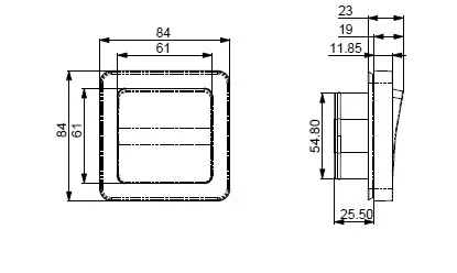 Kytkin Etman DesignX 1/6/16A/250VAC/IP44 UPJ MUS