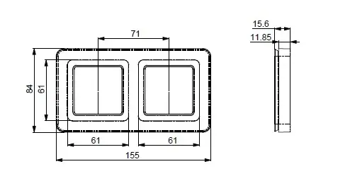 Peitelevy Etman DesignX 2-OS IP44 MUS