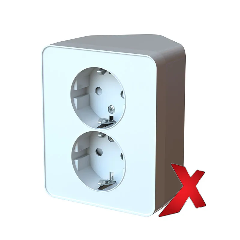 Pistorasia Etman DesignX 2S/16A/IP21 KULMA VAL