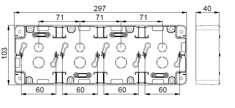 Pintakehys Etman DesignX 4-OS 2S+2S+2S+2S 40MM MUS