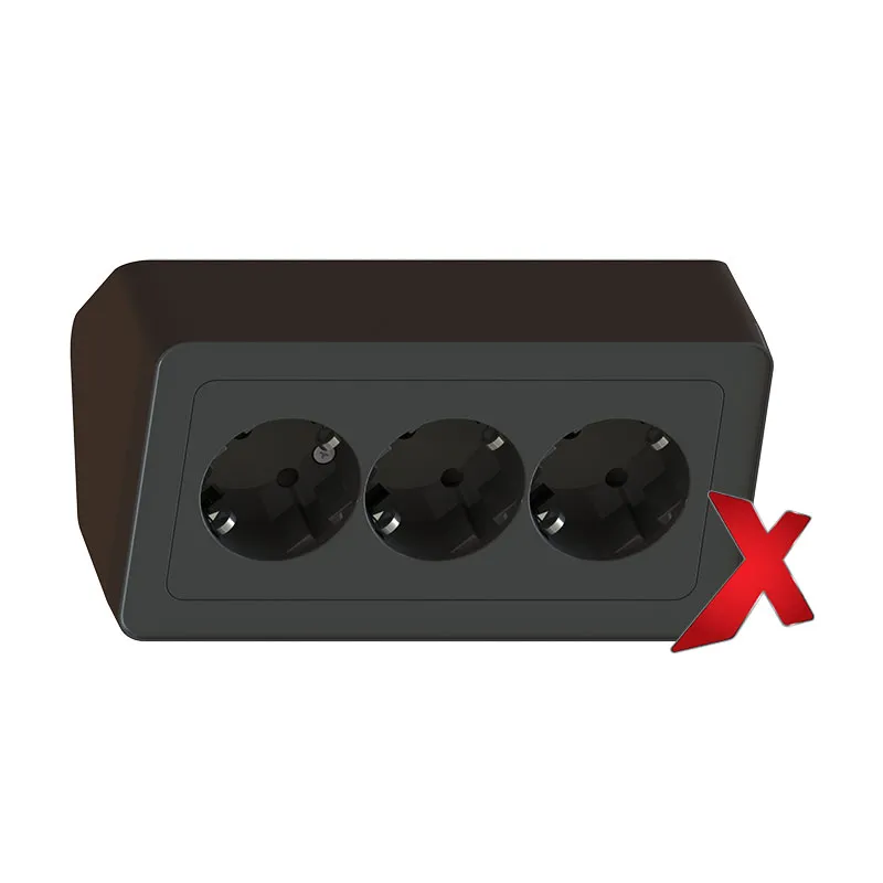 Pistorasia Etman DesignX 3S/16A/IP21 KULMA MUS