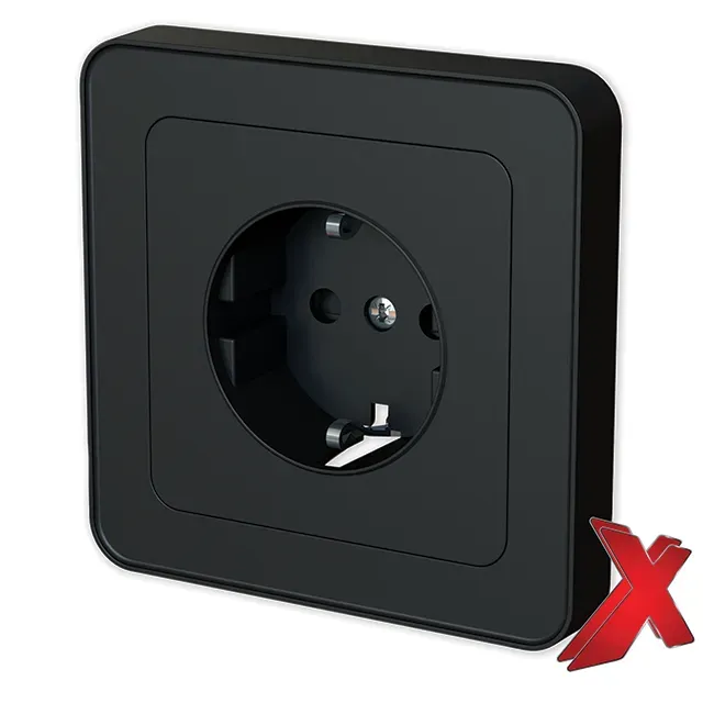 Pistorasia Etman DesignX 1S/16A/IP21 UPJ MUS