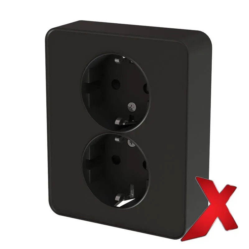 Pistorasia Etman DesignX 2S/16A/IP21 UPJ MUS