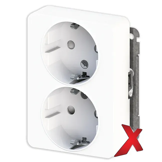 Pistorasia Etman DesignX 2S/16A/IP21 UKJ VAL