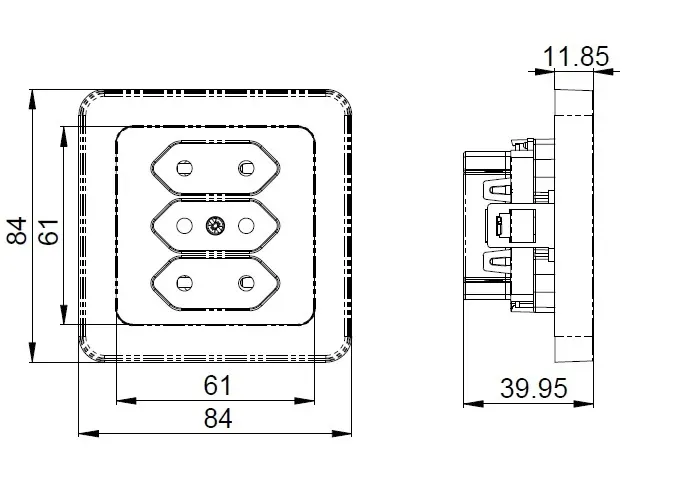 Pistorasia Etman DesignX 3E/16A/IP21 UKR MUS