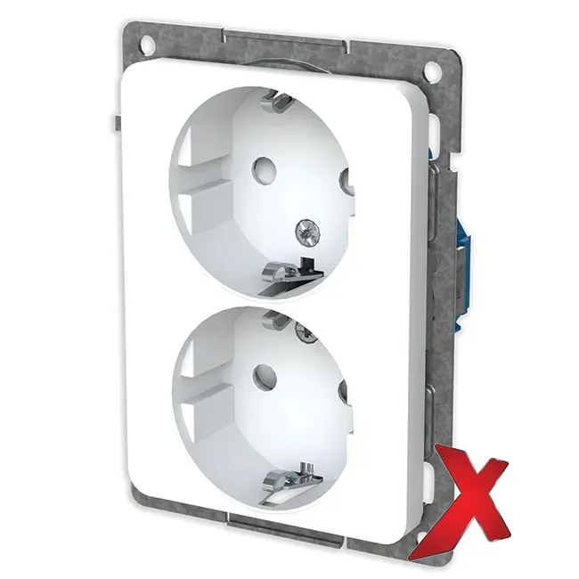 Pistorasia Etman DesignX 2S/16A/IP21 UKJ MATALA VAL