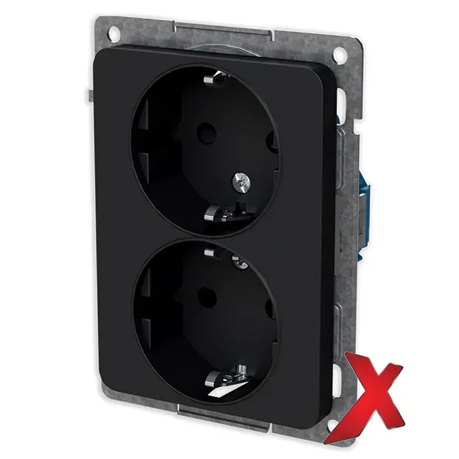Pistorasia Etman DesignX 2S/16A/IP21 UKJ MATALA MUS