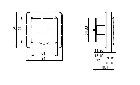 Pistorasia Etman DesignX 1S/16A/IP44 UPJ VAL
