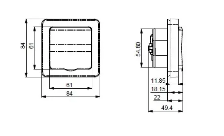 Pistorasia Etman DesignX 1S/16A/IP44 UPJ MUS