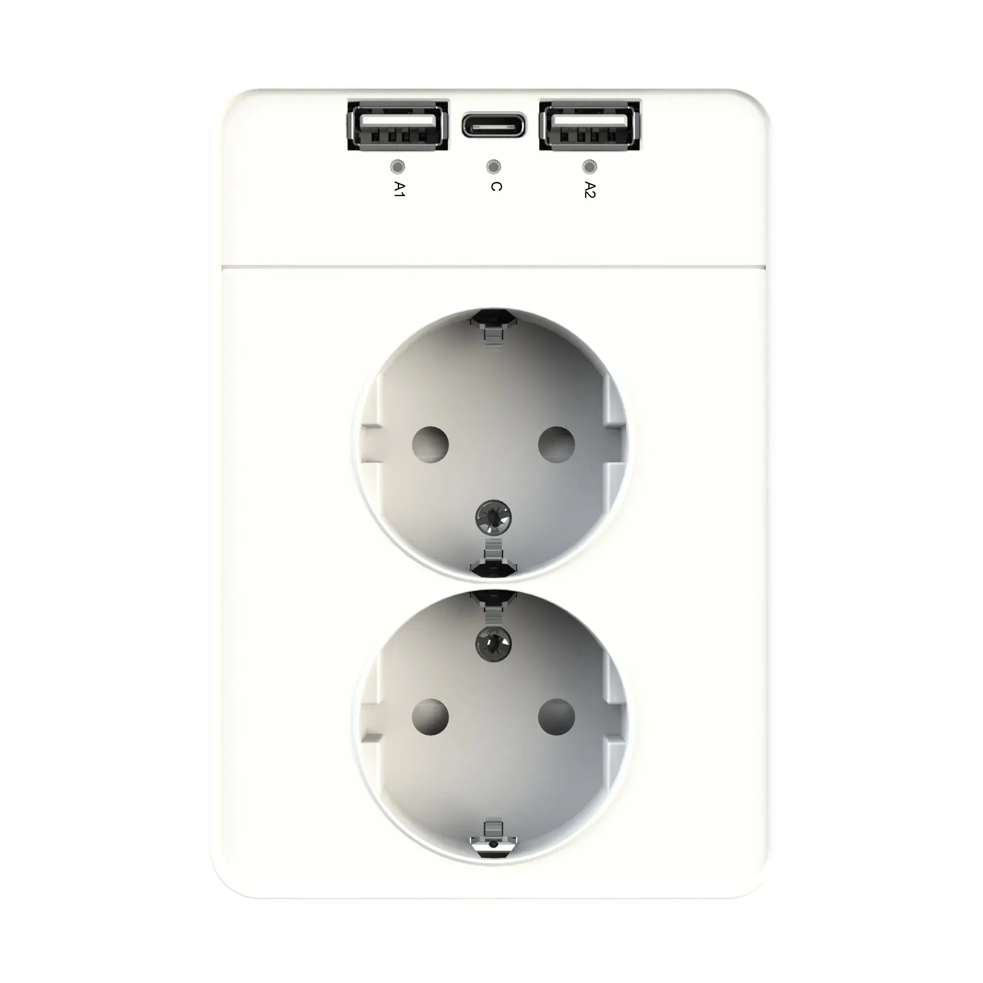 Pistorasia+USB Etman DesignX 2S/16A/IP21 2A+1C 18W VAL