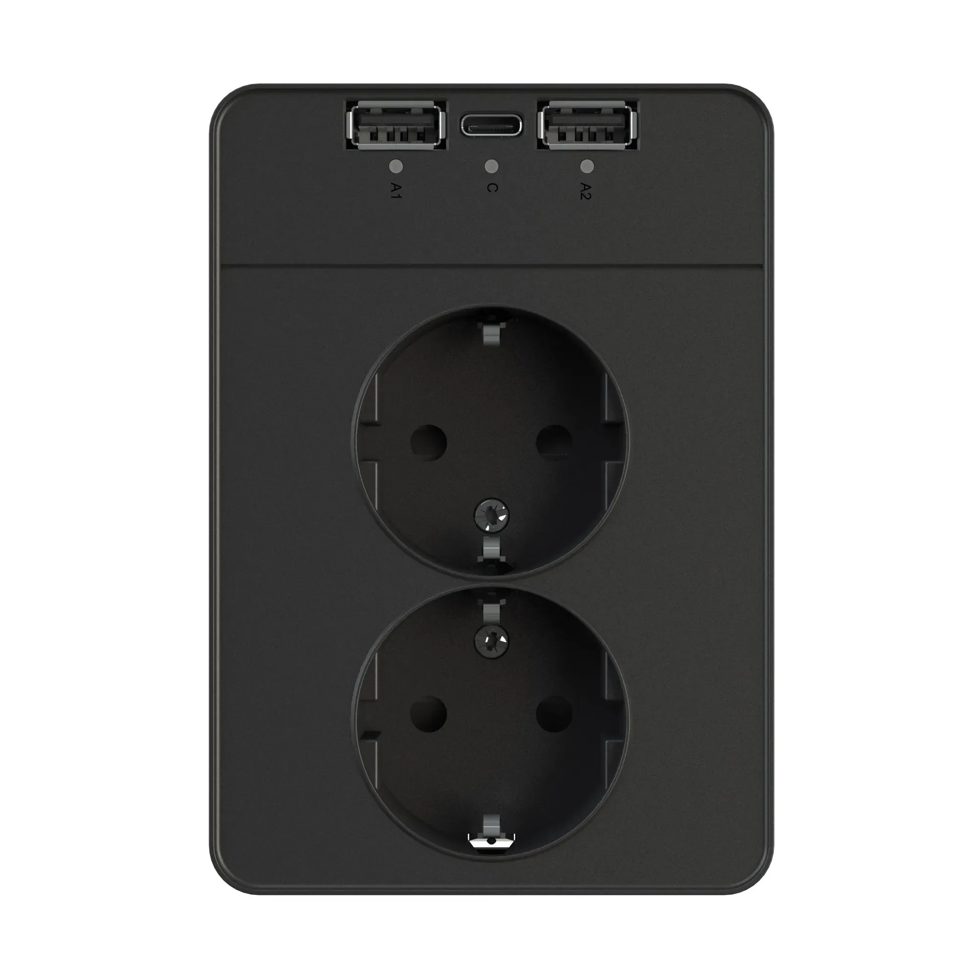 Pistorasia+USB Etman DesignX 2S/16A/IP21 2A+1C 18W MUS