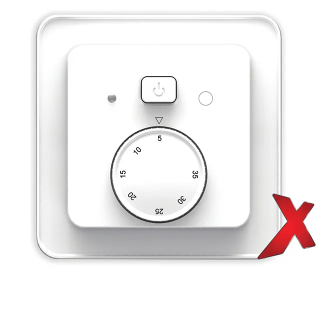 Yhdistelmätermostaatti Etman DesignX ETHEAT 16A 2NAP ECO VAL
