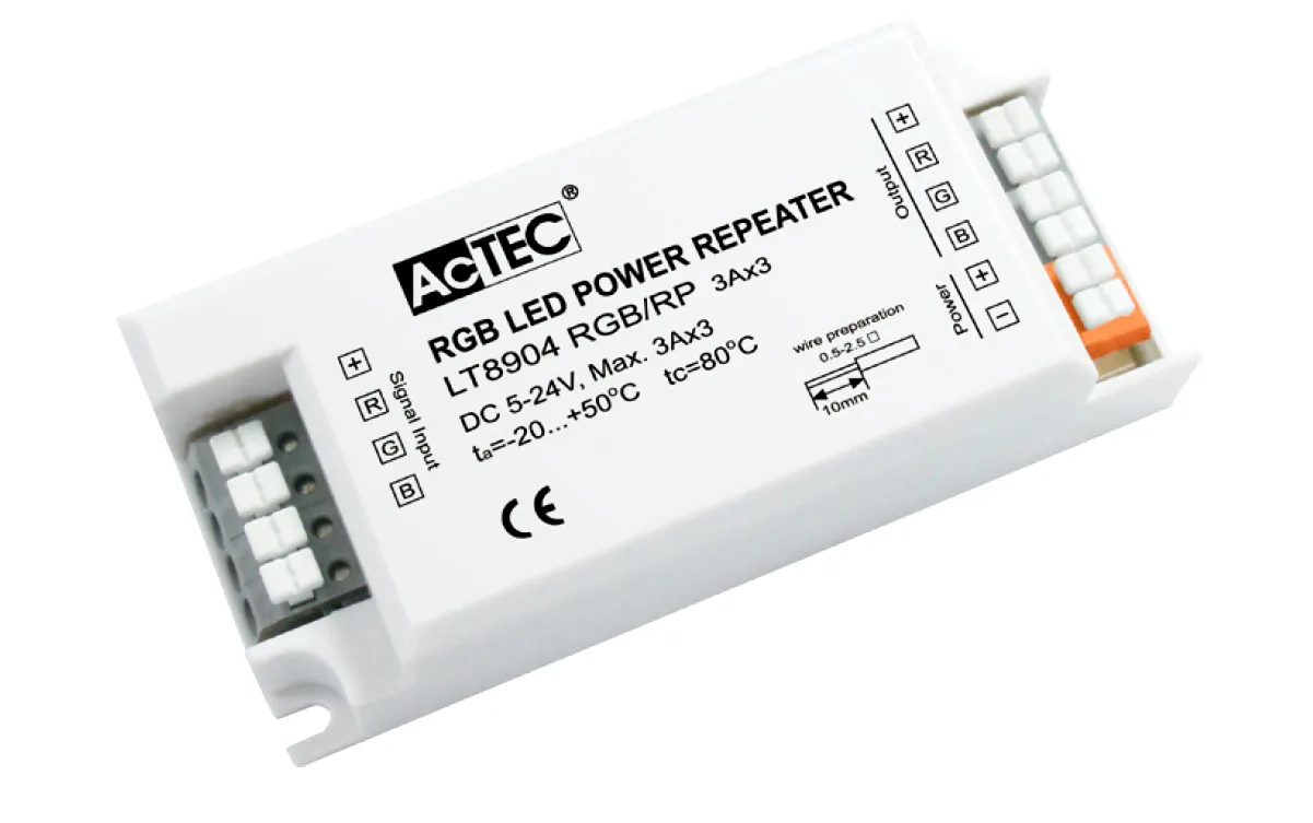LED-ohjain RGB power repeater 3x3A