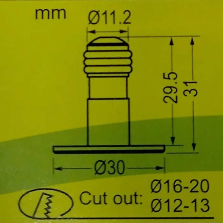 Kalustevalaisin Etman ETLED MINI 1,2W 3000K IP65 VAL