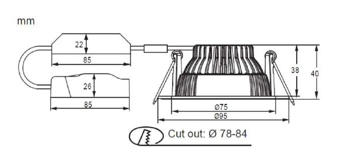 Alasvalo Etman ETLED 360 8,6W 2800-2000K VAL