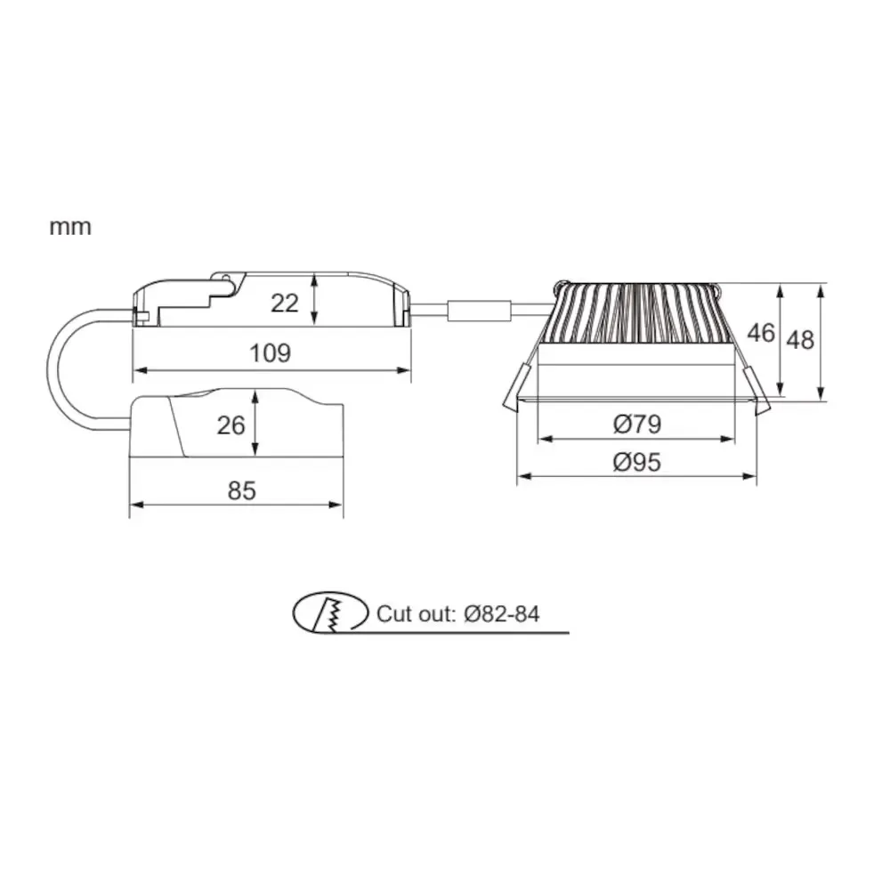Alasvalo Etman ETLED DEEP 8,5W 4000K IP54 MUS