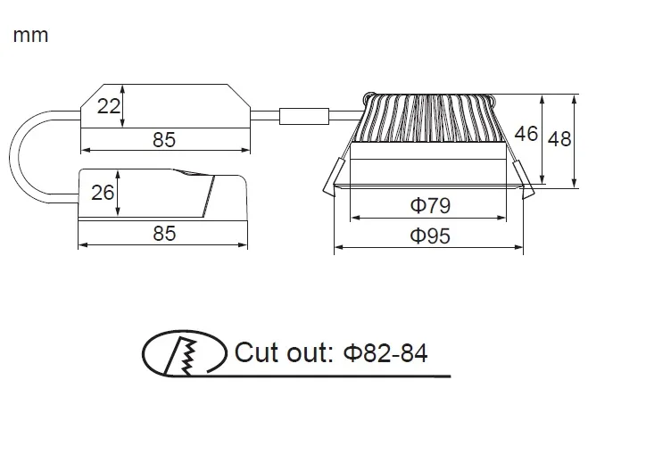 Alasvalo Etman ETLED DEEP 8,6W 2800-2000K MUS