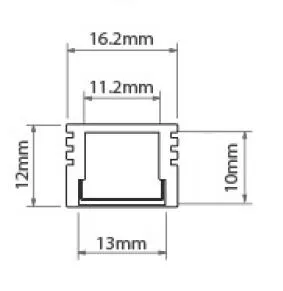 LED-profiili Etman DUCT HIGH 12MM MUS SET