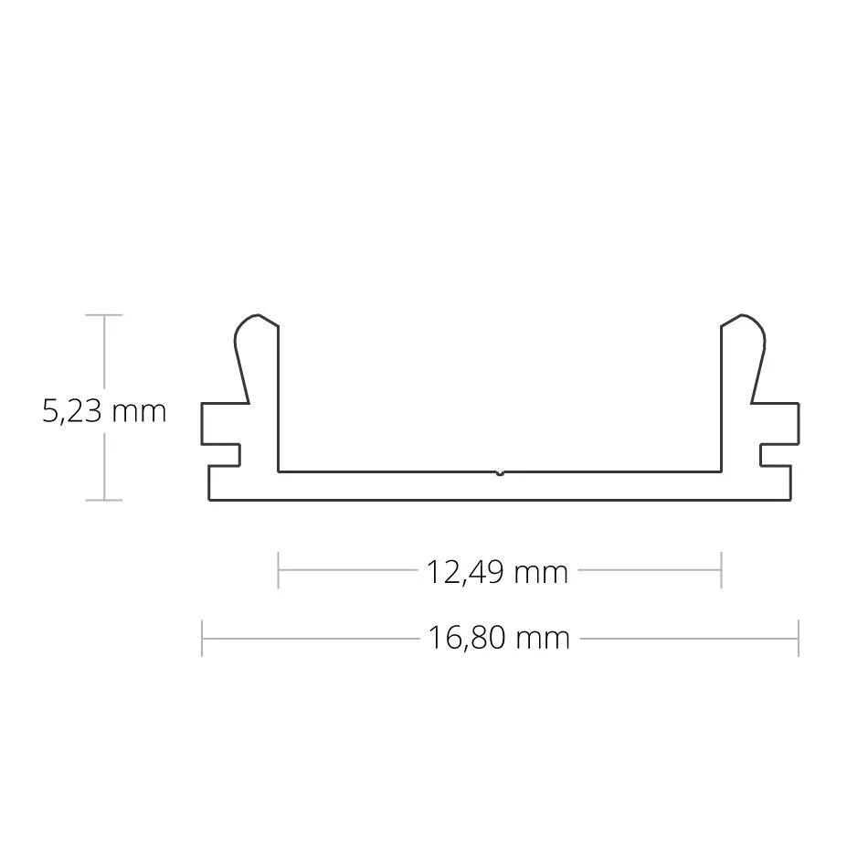 LED-profiili Etman DUCT SLIM 6MM ALU 2M