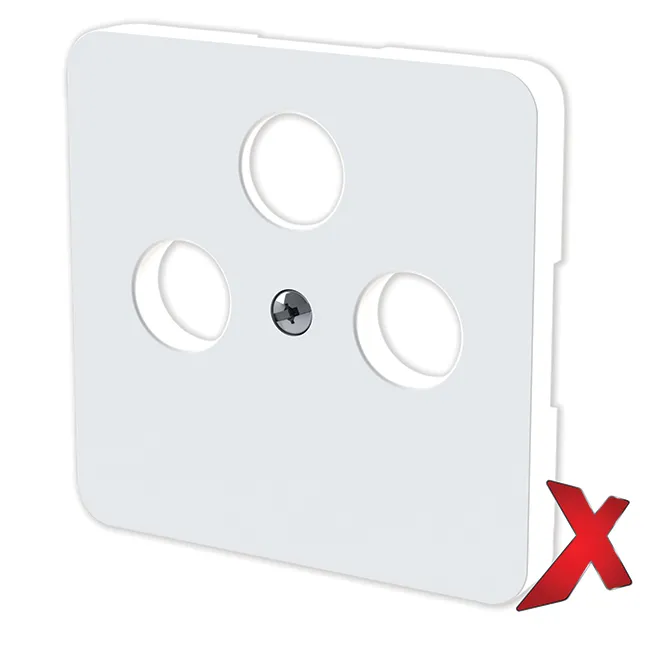 Keskiölevy Etman DesignX TV+R+SAT KL VAL