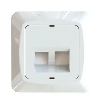 Telerasia Etman Novett 2xRJ45 Keystone VINO 15,6x19,2 PL