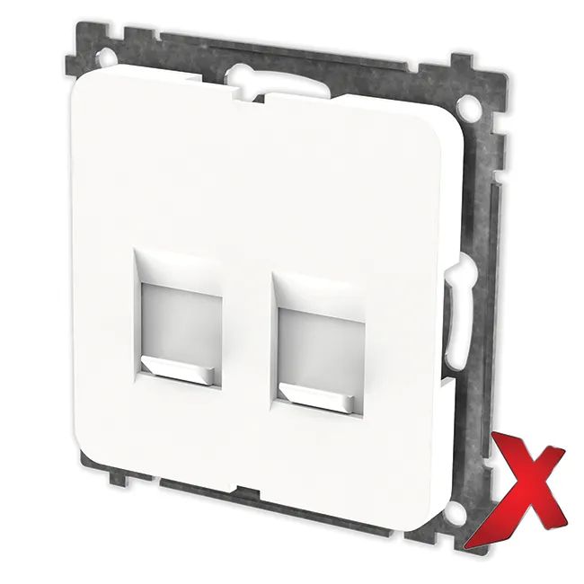 Telerasia Etman DesignX 2xRJ45 KL 15,6x19,2 VAL