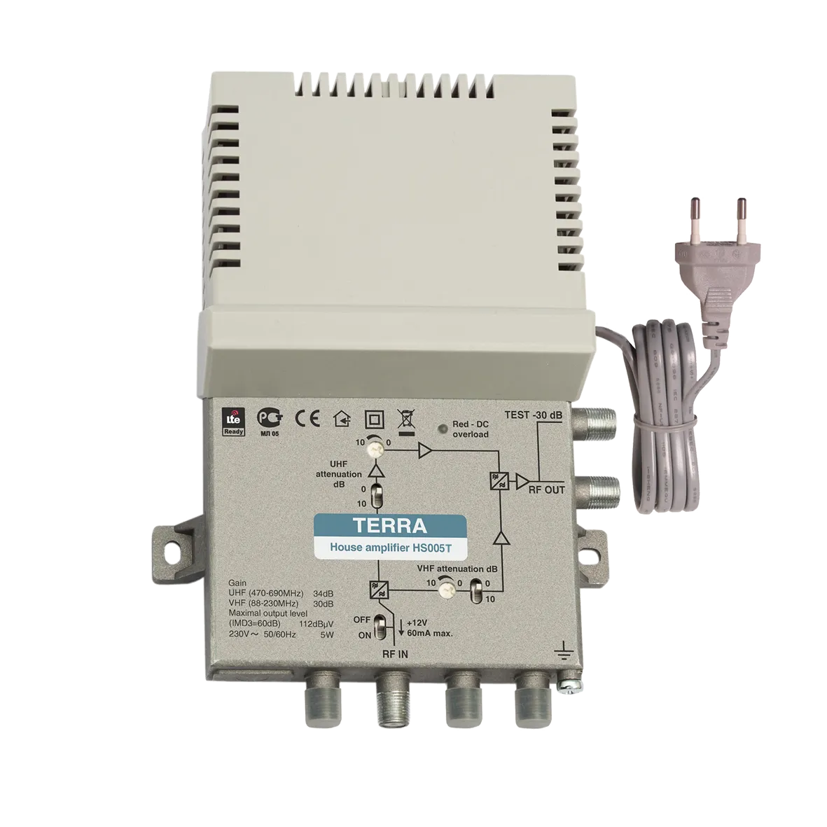 Laajakaistavahvistin Terra HS 005T, 30/34dB, LTE