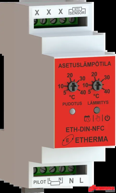 NFC DIN-Kisko termostaatti Ecodesign