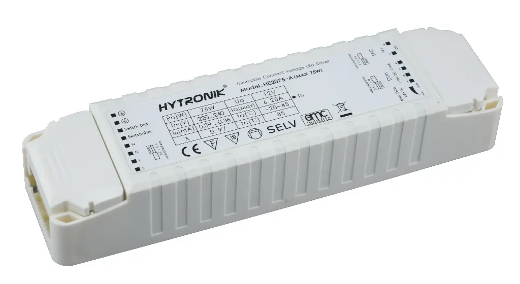 LED driver 12V 75W IP20 PUSH/1-10V DIM