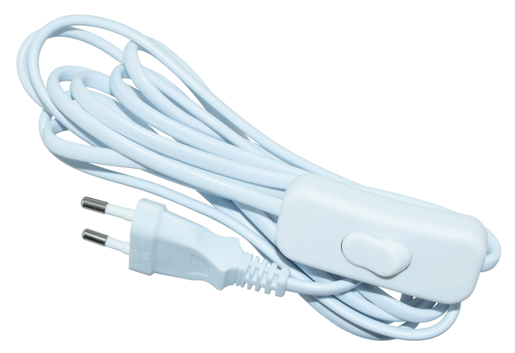 Välikytkinjohto 2+0.5m valk