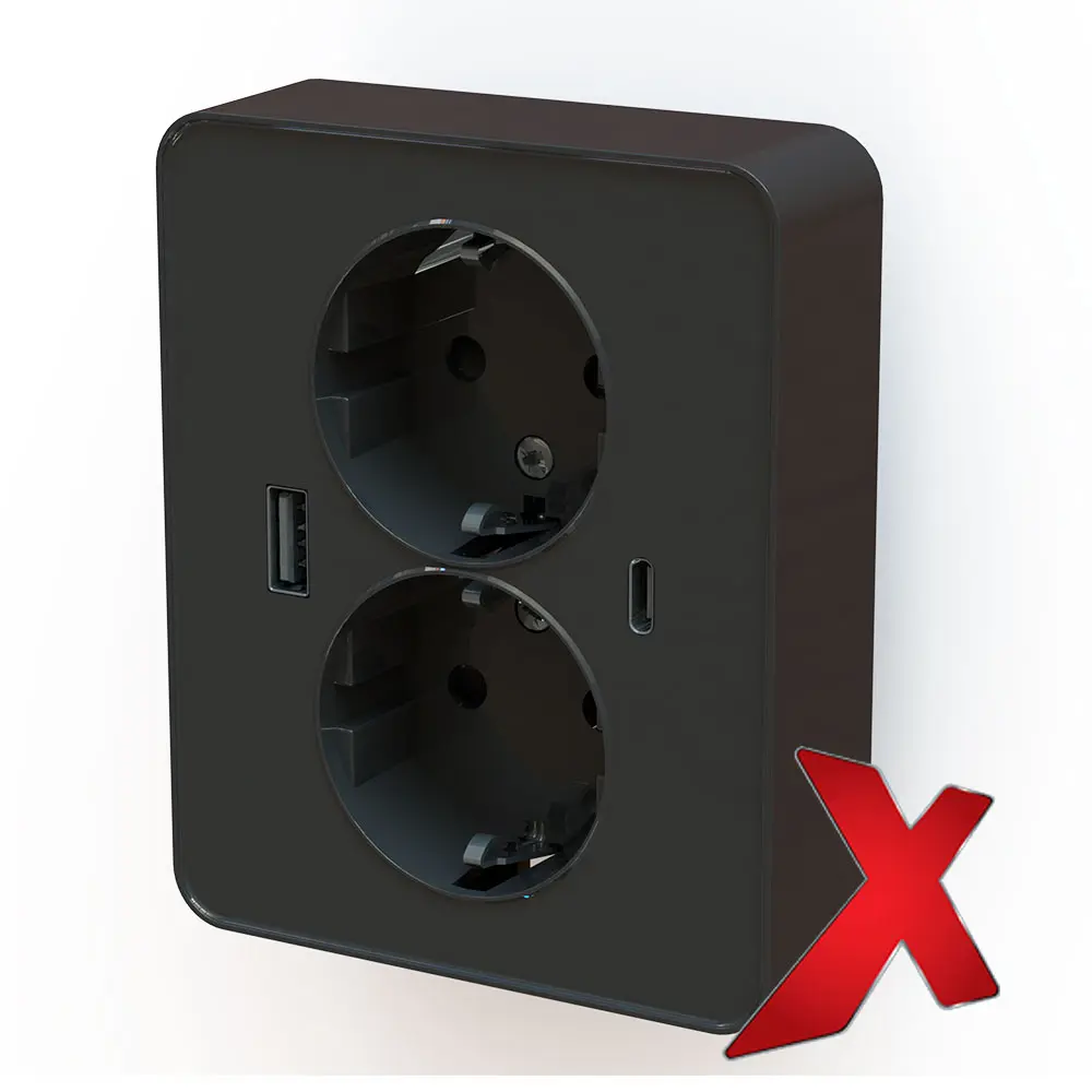 2S+USB A+C/16A/IP21 UPJ MUS